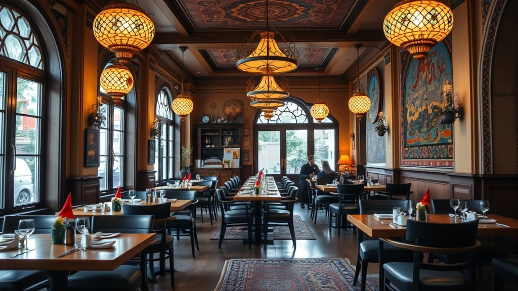 Anatolisches Restaurant mit warmer Gestaltung
