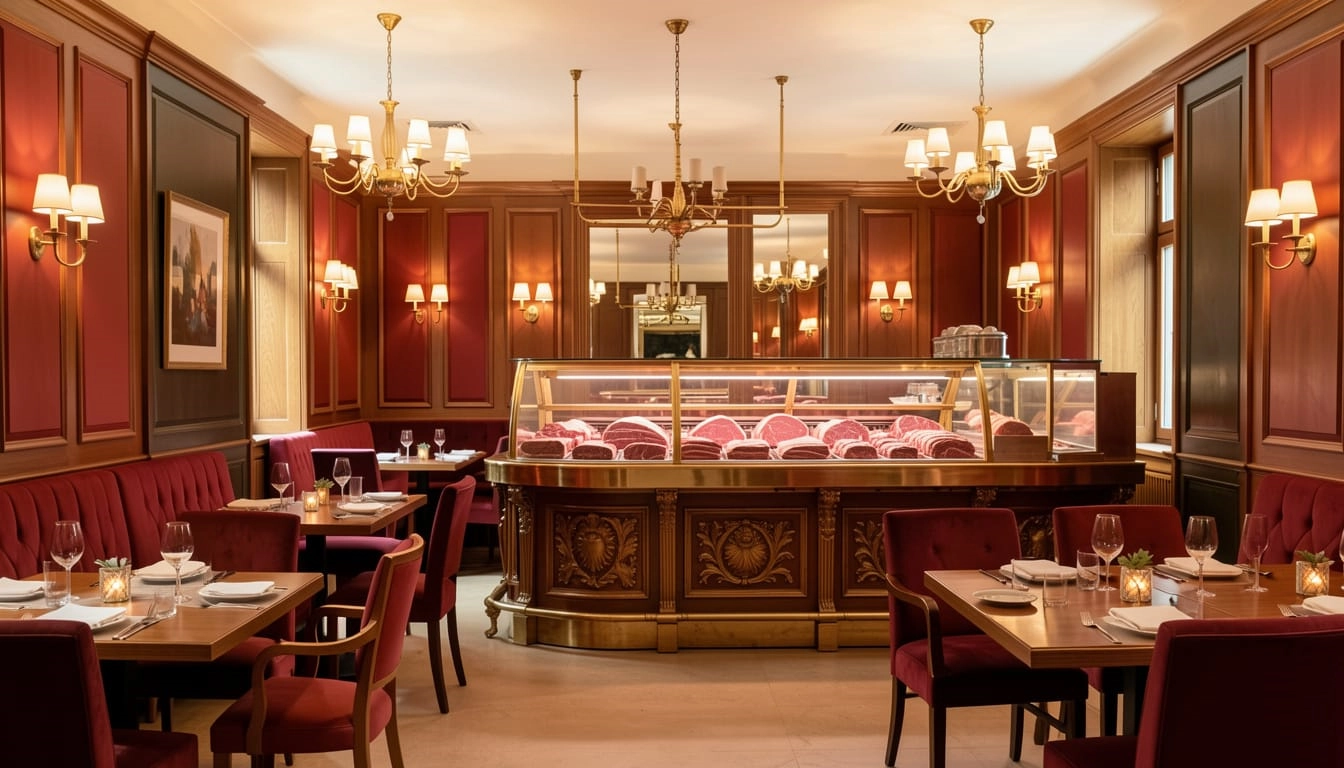 Steakhouse mit warmer Einrichtung und passender Musik